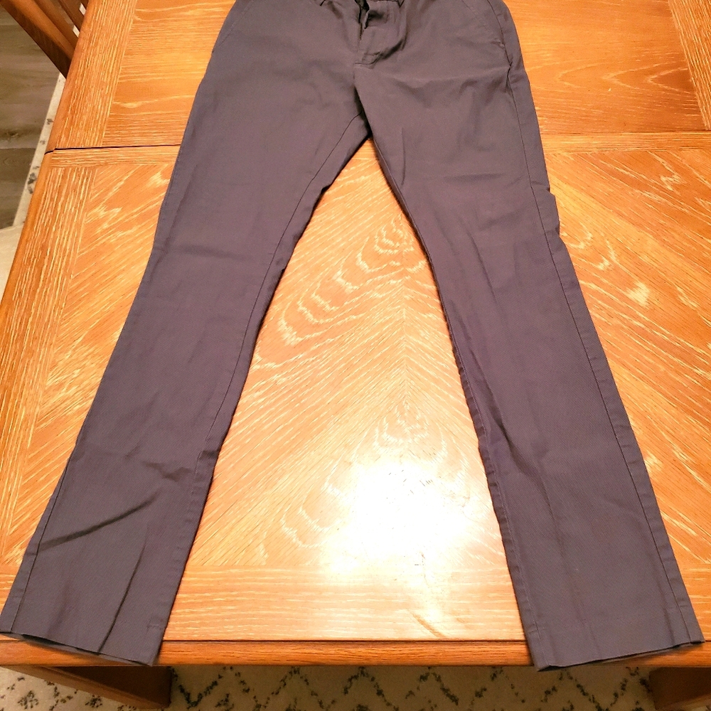 Mens slim fit grey dress pants